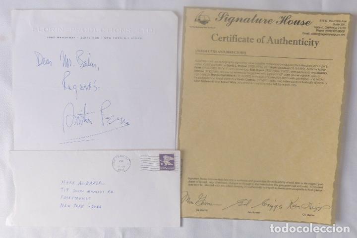 Cine: Arthur Penn signed letter ANSS - Foto 1