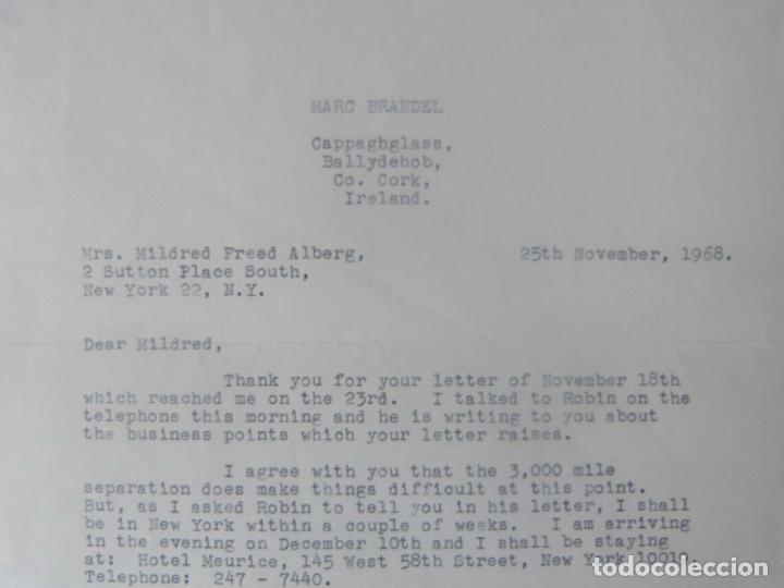 Cine: Marc Brandel letter signed/1968 - Foto 5