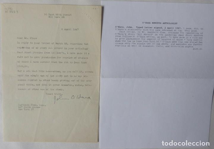 Cine: John O&acute;hara letter signed/1947 - Foto 1