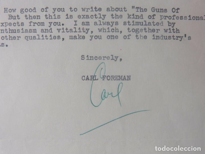 Cine: Carl Foreman signed letter/1961 - Foto 6