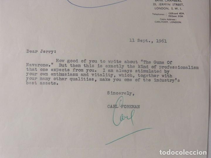 Cine: Carl Foreman signed letter/1961 - Foto 8