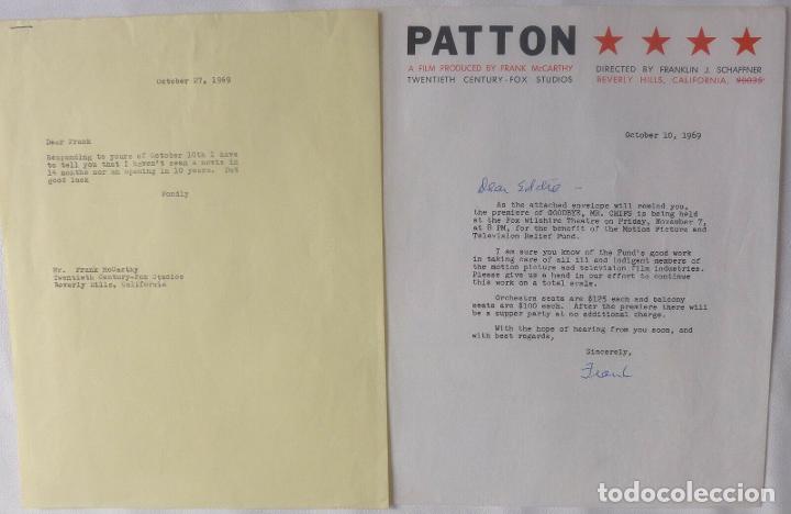Cine: Frank McCarthy signed letter with response, October 10, 1969 - Foto 3