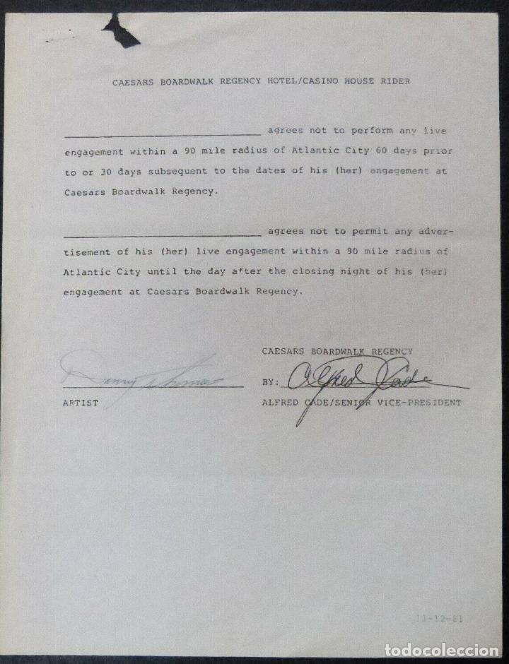 Cine: DANNY THOMAS SIGNED CONTRACT - Foto 1