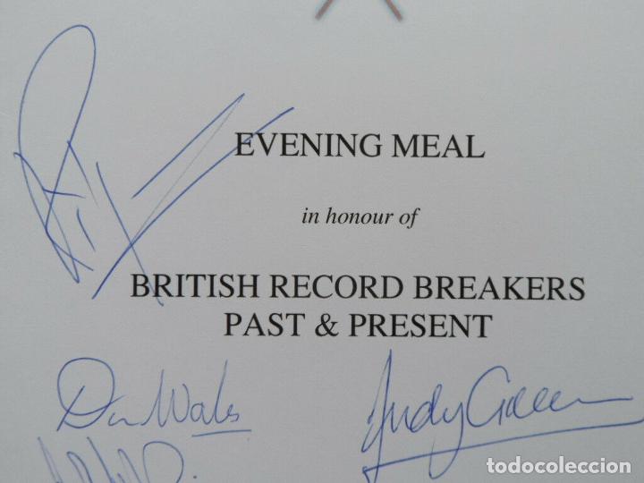 Cine: A British Record Breakers Past &amp; Present signed dinner menu, Richard Noble, etc. - Foto 8