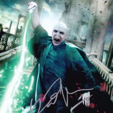 Cine: RALPH FIENNES SIGNED HARRY POTTER AND THE DEATHLY HALLOWS PART 2 5X7 CARD. Lote 340733323