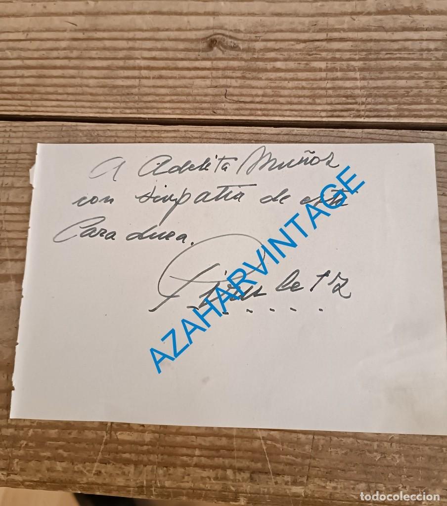 Cine: AUTOGRAFO ORIGINAL DEL COMICO PIRULETA - Foto 1