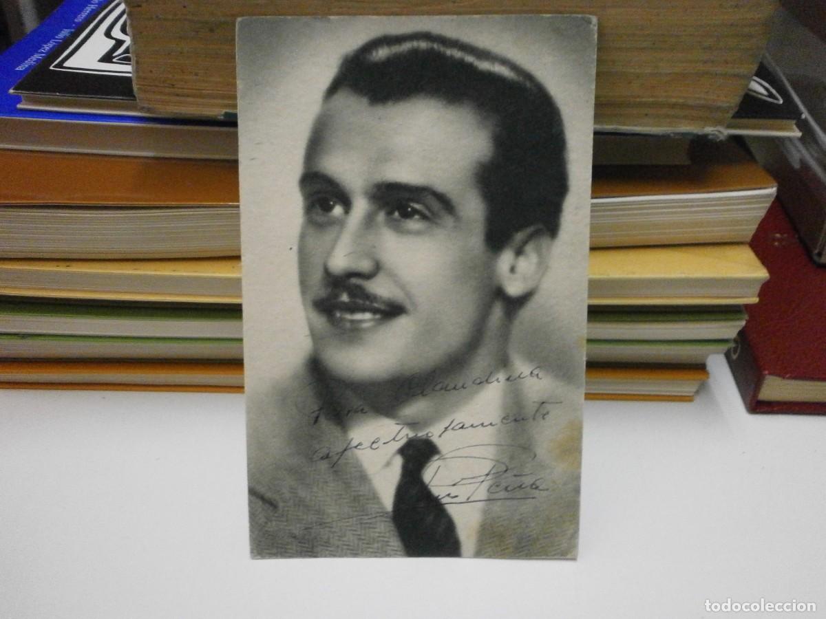 Cine: autografo original luis pe&ntilde;a - Foto 1