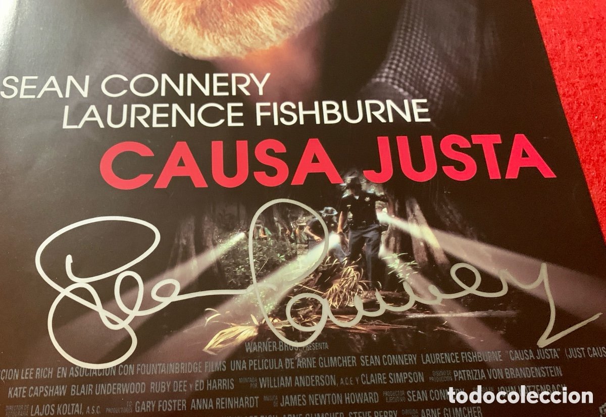 Official Original Poster of the movie “Just Cause” personally signed by Sean Connery