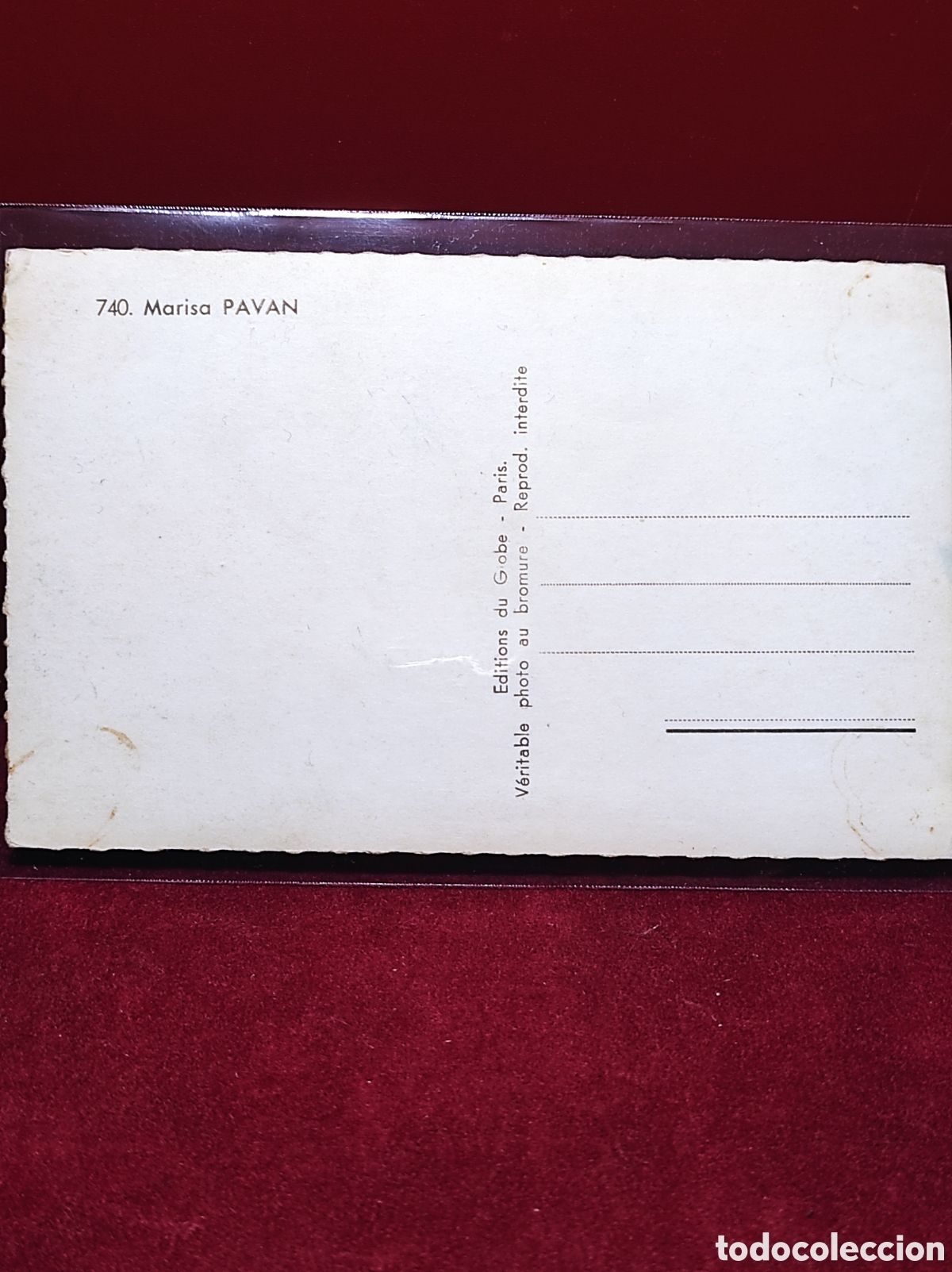 Cine: Postal Marisa PAVAN con aut&oacute;grafo - Foto 2
