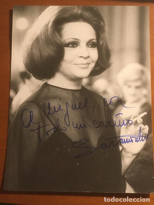 Cine: sara montiel - foto con autografo original antiguo