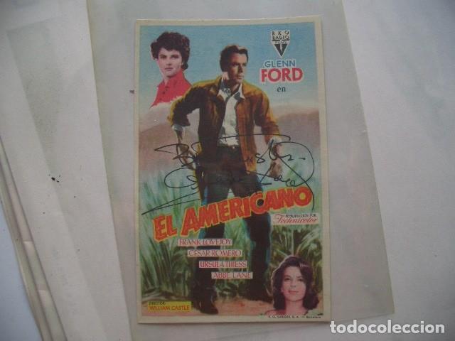 Cine: Aut&oacute;grafo original de Glen Ford - Foto 1