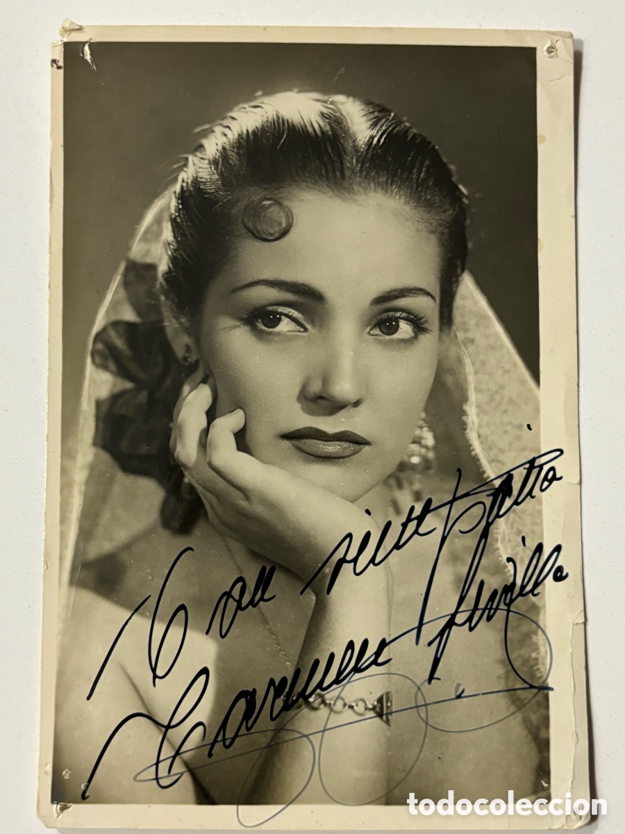 Cine: Foto original con aut&oacute;grafo de Carmen Sevilla foto pe&ntilde;alara Madrid M