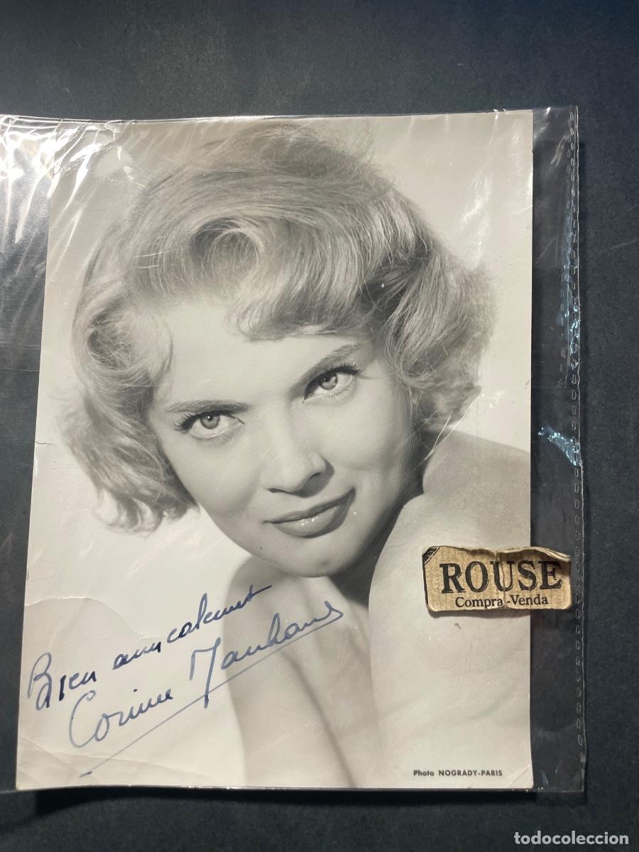 Cine: &Aacute;UTOGRAFOS - ANTIGUA FOTOGRAFIA CON DEDICATORIA ORIGINAL AUTOGRAFA A TINTA ACTRIZ CORINNE MARCHAND