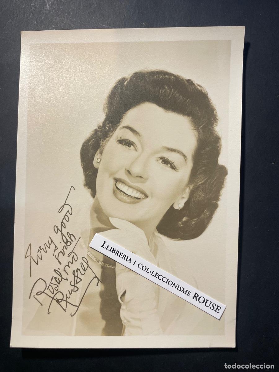 Cine: ROSALIND RUSSELL1907-1976 ARTISTA - A&Ntilde;OS 50 FOTOGRAFIA ORIGINAL AUTOGRAFIADA FACSIMILADA 18X12,5 CM.