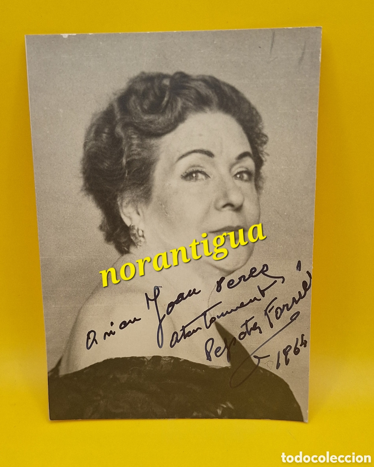 Cinema: Fotograf&iacute;a Firmada Pepita Forn&eacute;s - Actriz - Barcelona 1894 - 1977