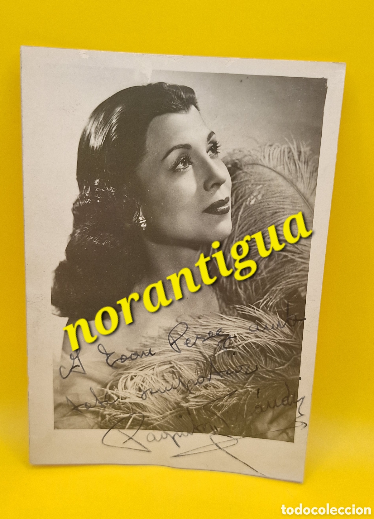 Cine: Antigua Fotograf&iacute;a Dedicada y Firmada por Paquita Ferrandiz - Actriz - Barcelona 1921 - 1966 -