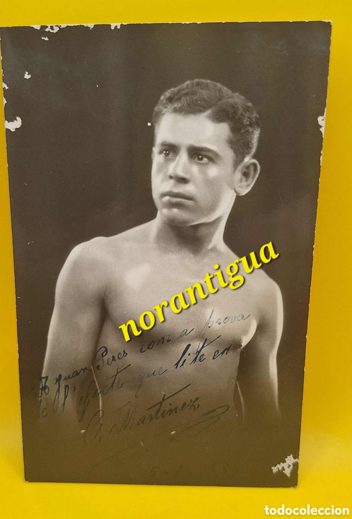 Cine: Fotograf&iacute;a Firmada por Actor - Cantante o Boxeador a Identificar C. Mart&iacute;nez A&ntilde;o 1937