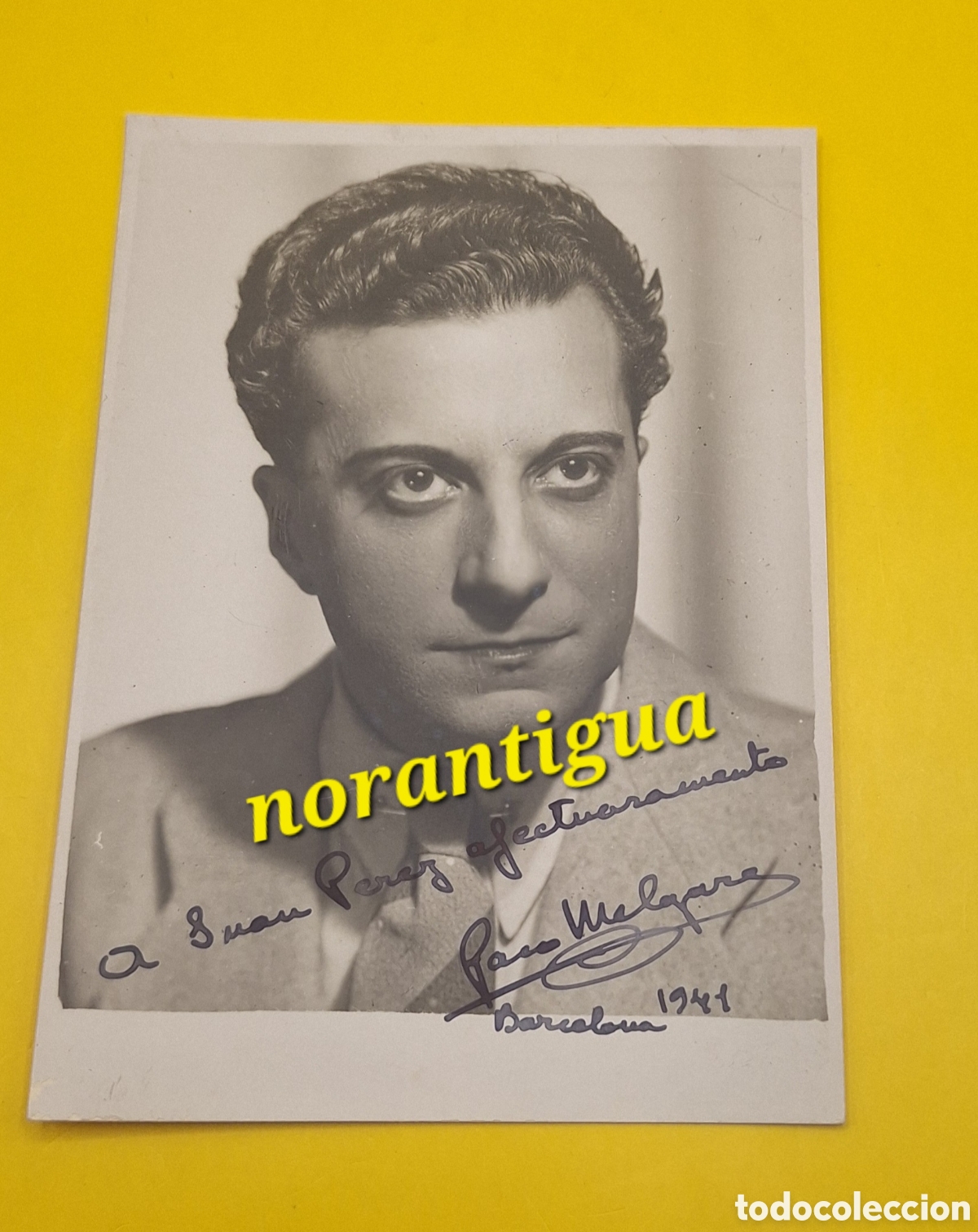 Cine: Fotograf&iacute;a Firmada Paco Melgares - Actor - Madrid 1905 - Barcelona 1951 -