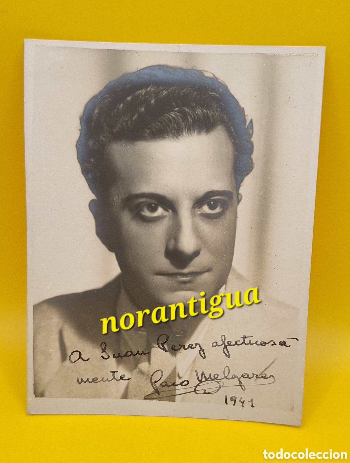 Cinema: Fotograf&iacute;a Firmada Paco Melgares - Actor - Madrid 1905 - Barcelona 1951
