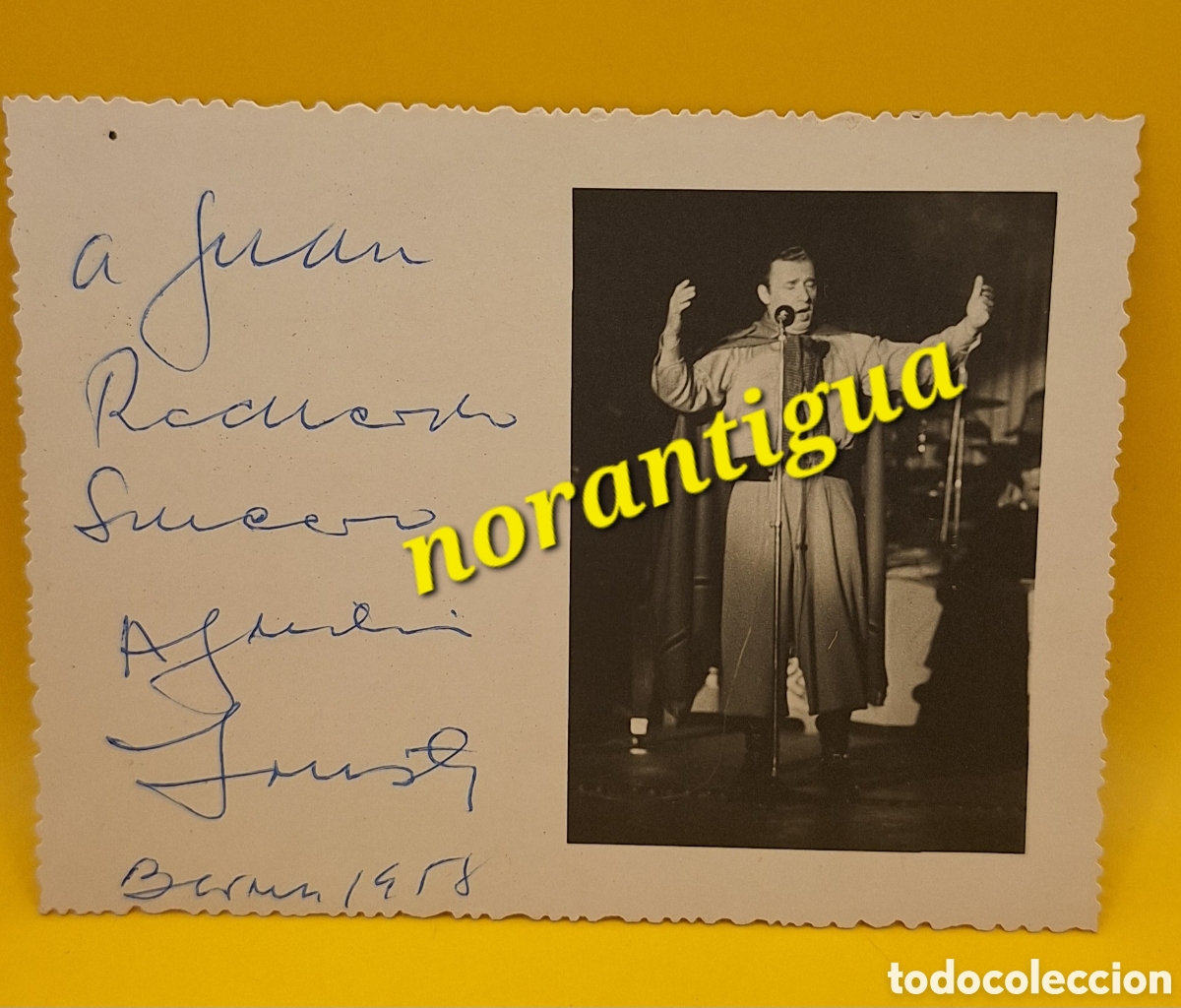 Cine: Fotograf&iacute;a Firmada Agust&iacute;n Irusta - Cantante Argentino Tango - Actor -