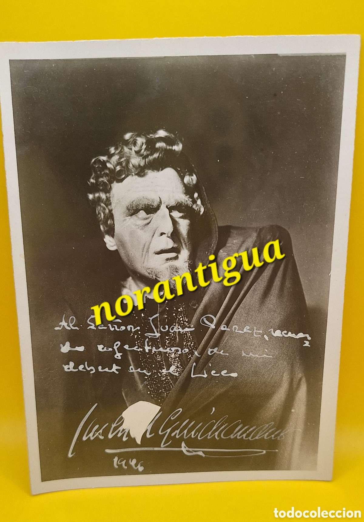 Cine: Fotograf&iacute;a Firmada Carlos Gichandut - Bar&iacute;tono - Debut Teatro Liceo 1946