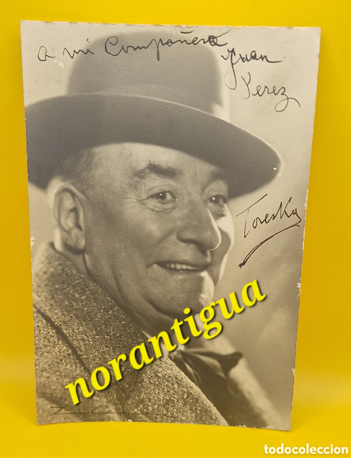 Cinema: Fotograf&iacute;a Firmada Toresky - Actor - Ventr&iacute;locuo - Locutor Radiof&oacute;nico - Barcelona 1869 - 1937