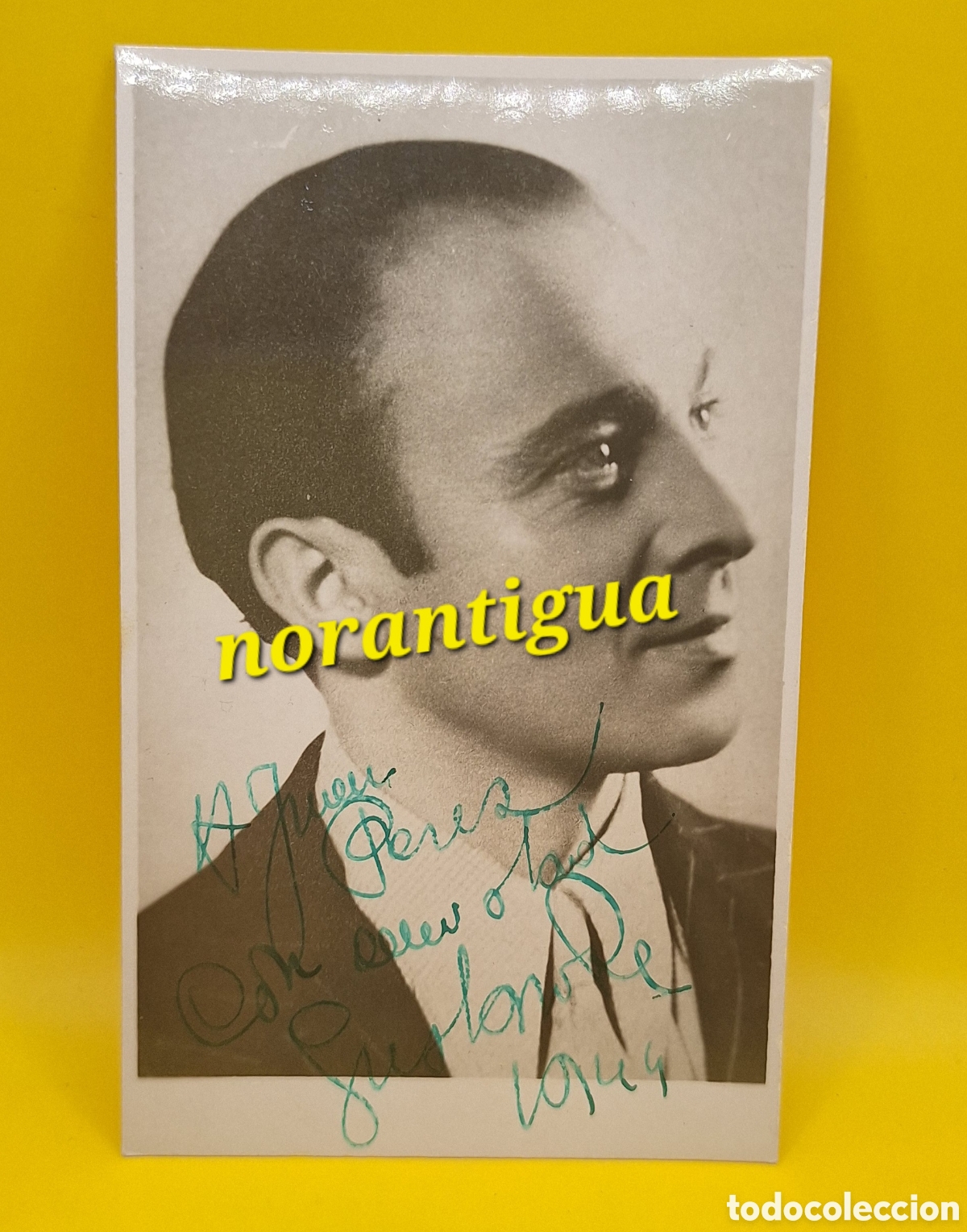 Cine: Fotograf&iacute;a Firmada por Gustavo Re - Actor y Presentador - Milan 1908 - Barcelona 1979 -