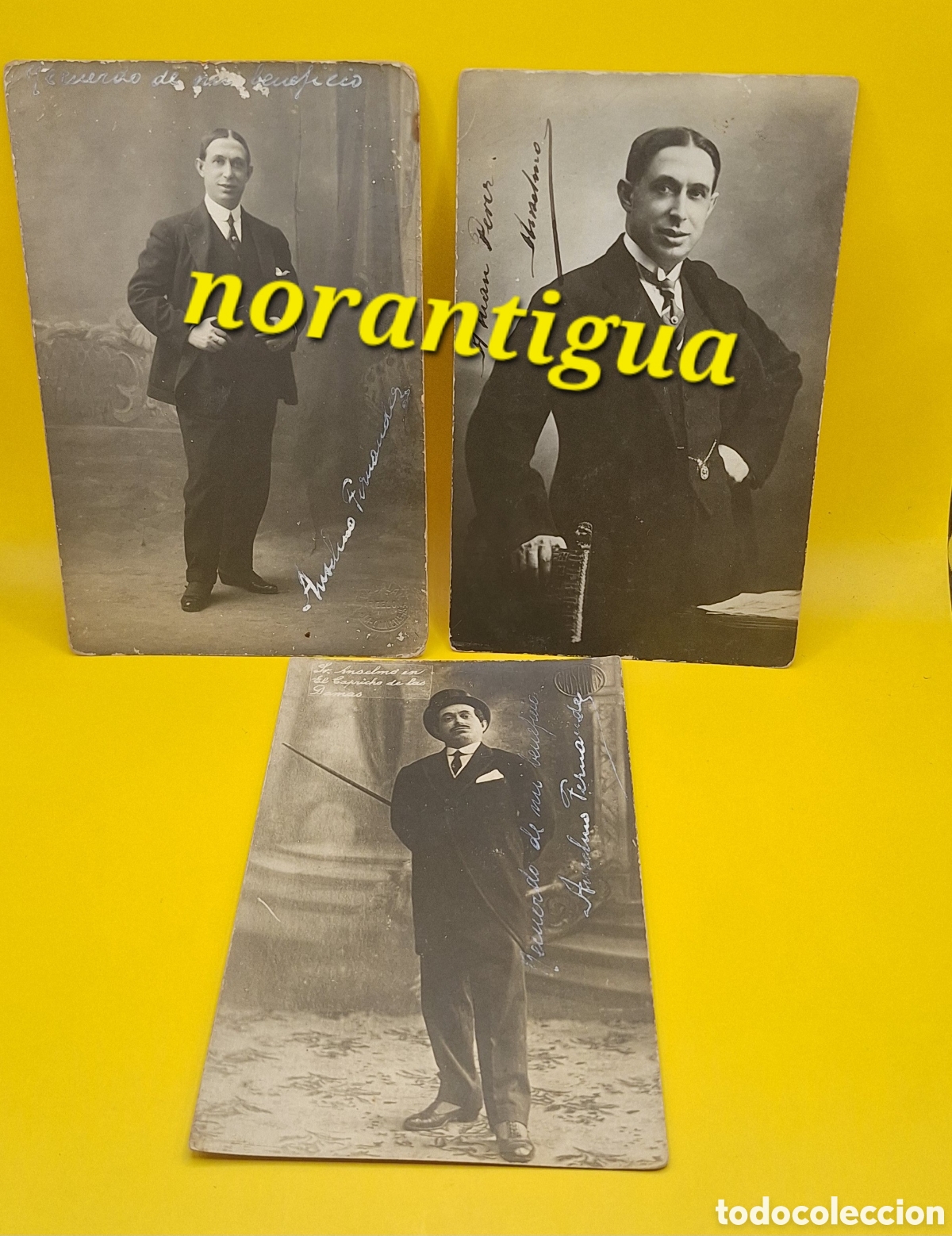 Cine: Lote de 3 Fotograf&iacute;as del Tenor - Cantante - Actor Anselmo Fern&aacute;ndez -