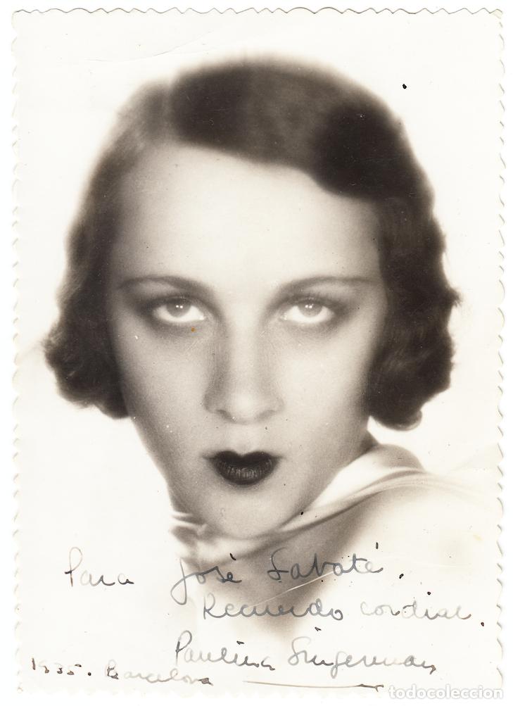 Cine: Retrato Paulina Singerman Fotograf&iacute;a de Wilensky Buenos Aires Aut&oacute;grafo 1935 Actriz Cine Teatro TV