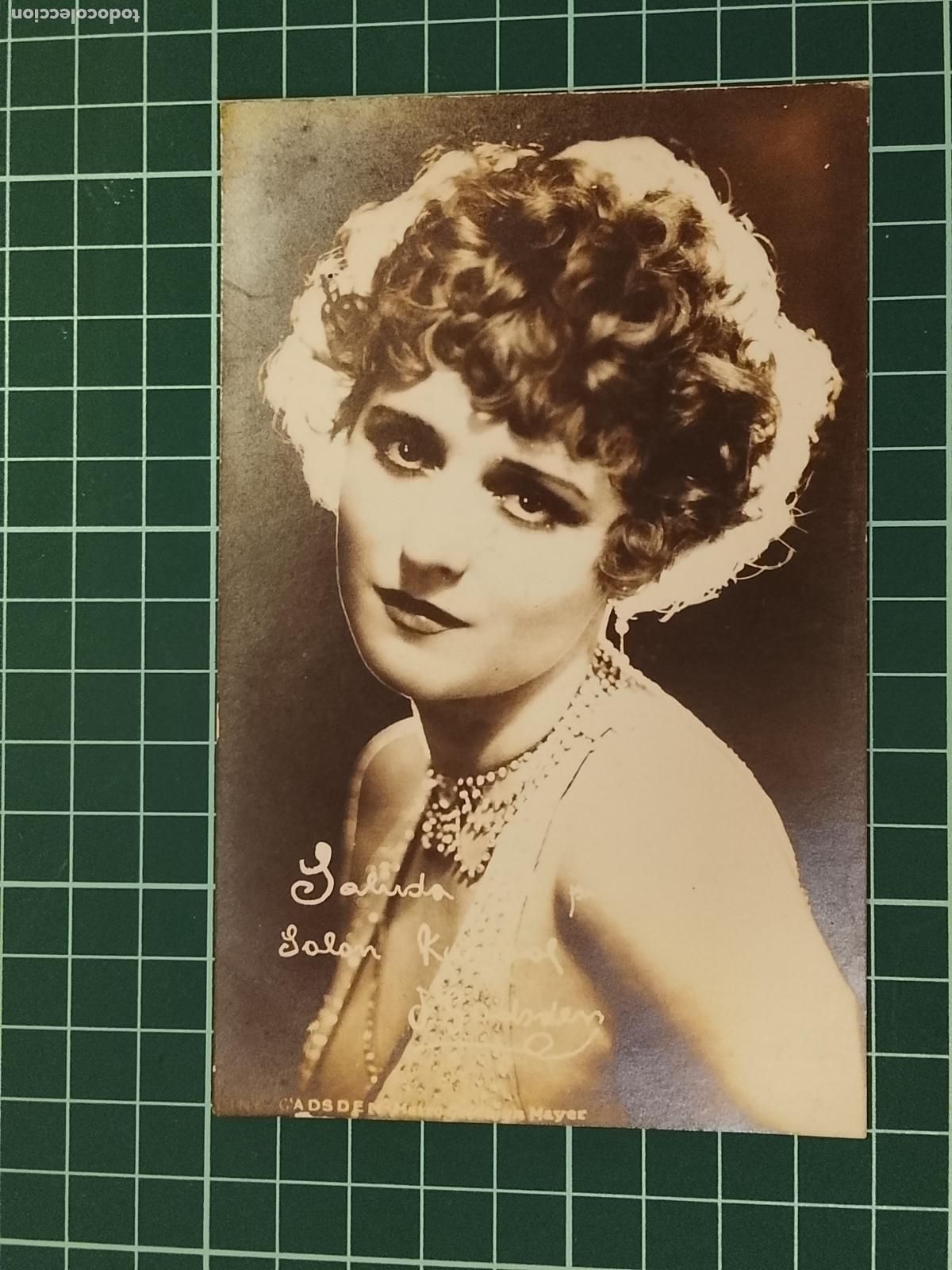 Cine: JACQUELINE GADSEN - AUTOGRAFO IMPRESO - FOTOGRAFICA - POSTAL ANTIGUA DE CINE (115.987)