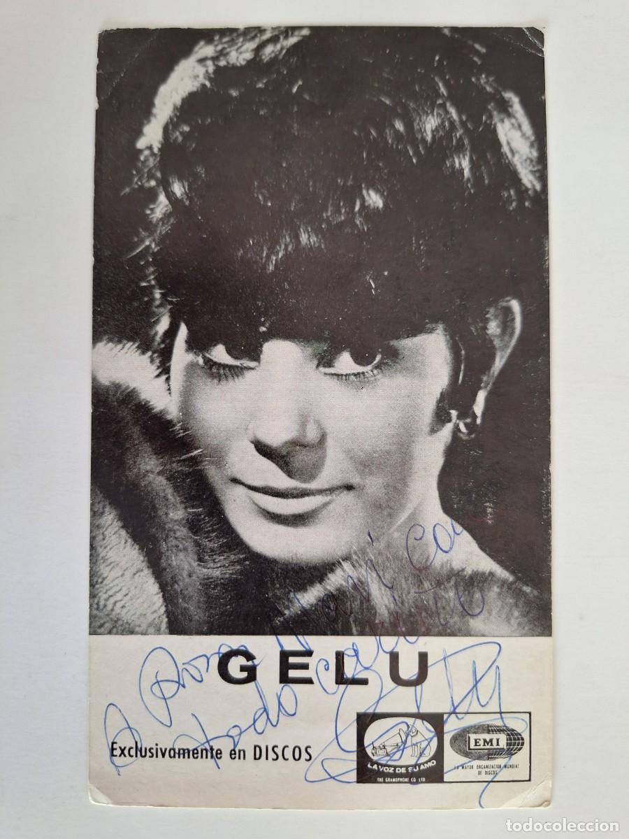 Cin&eacute;ma: TARJETA DEDICADA CON AUTOGRAFO DE GELU DISCOGRAFIA RV 2848