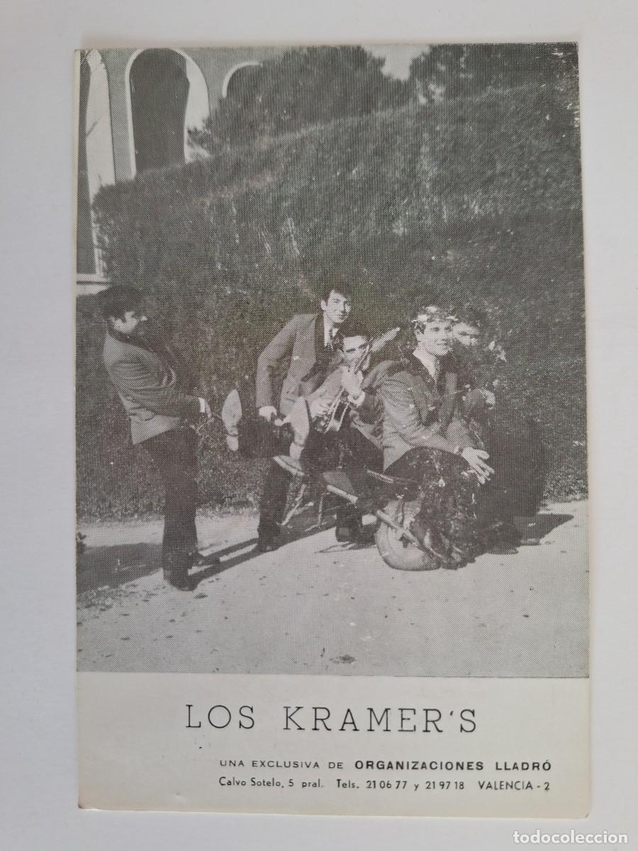 Cin&eacute;ma: TARJETA GRUPO MUSICAL DE VALENCIA DEDICADA CON AUTOGRAFO LOS KRAMER'S RV 2849