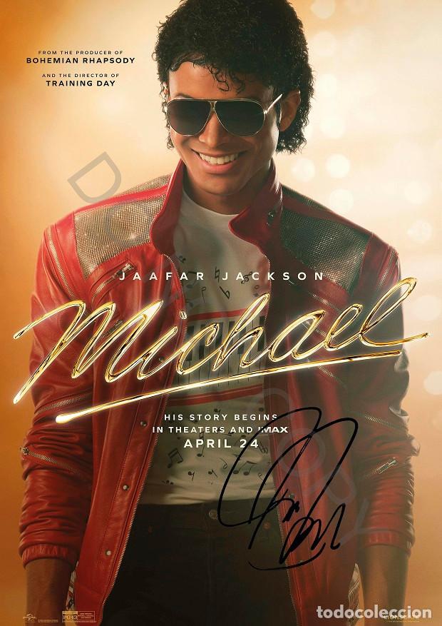Cine: Jaafar Jackson Michael 2026 Autografo Foto RP Poster