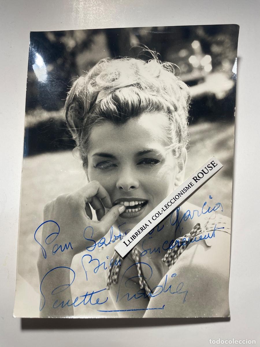 Cine: AUTOGRAFOS - PERRETTE PRADIER ACTRIZ FRANCESA 1938/2013 ANTIGUA FOTOGRAFIA CON DEDICATORIA AUTOGRAFA