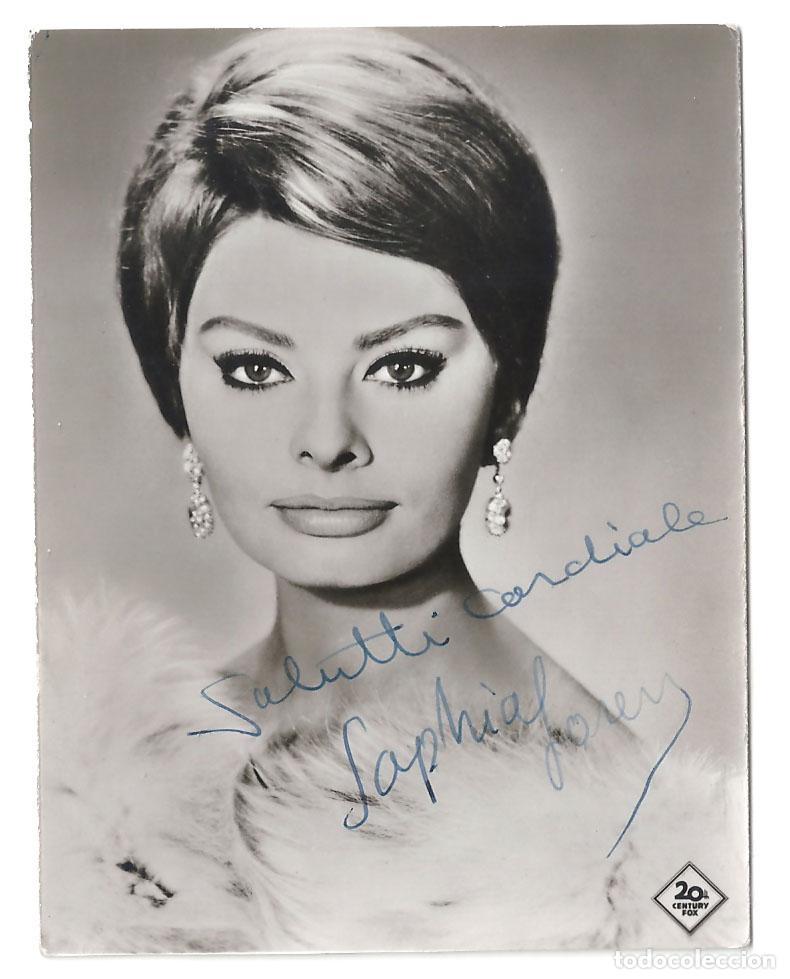 Cine: F37613 SOFIA LOREN AUTOGRAFO FOTO DE EPOCA
