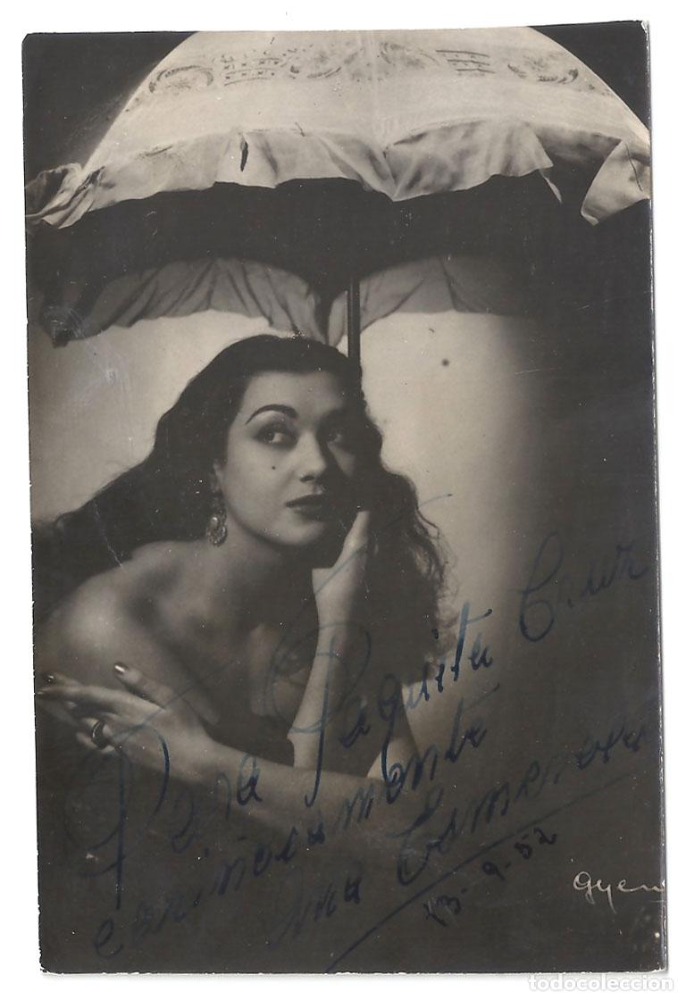 Cin&eacute;ma: F37614 ANA ESMERALDA AUTOGRAFO FOTO DE EPOCA