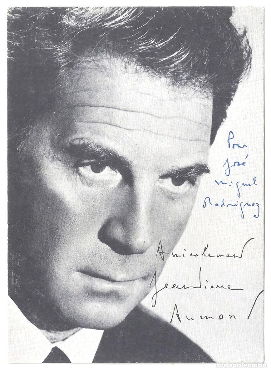 Cinema: F37615 JEAN PIERRE AUMONT AUTOGRAFO FOTO DE EPOCA