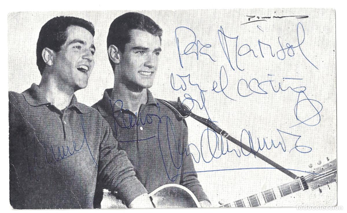 Cine: F37619 DUO DINAMICO MANUEL DE LA CALVA RAMON ARCUSA AUTOGRAFO FOTO DE EPOCA