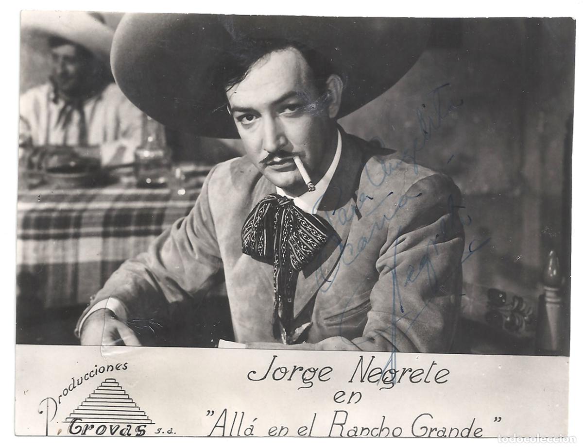 Cine: F37621 JORGE NEGRETE AUTOGRAFO FOTO DE EPOCA