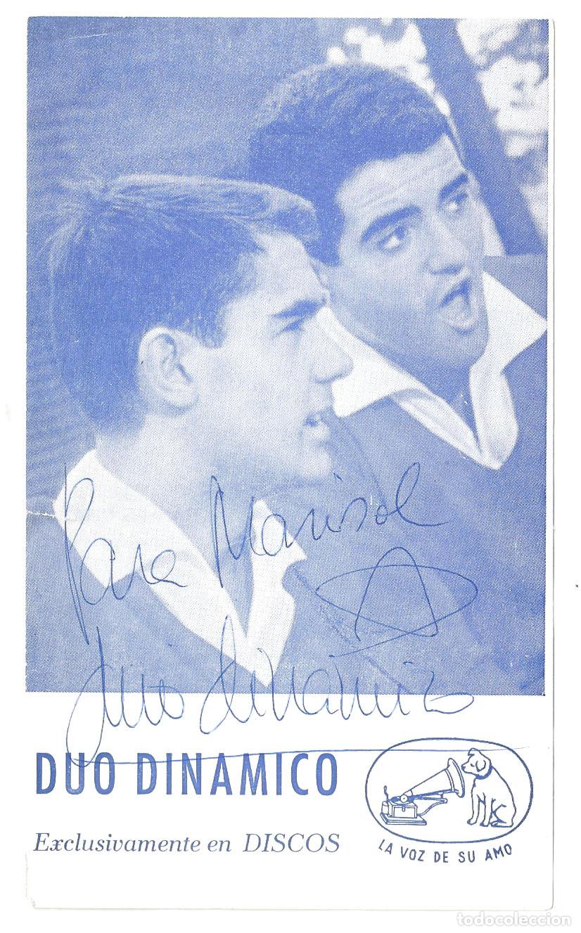 Cine: F37623 DUO DINAMICO AUTOGRAFO FOTO DE EPOCA DISCOS ALGUERO