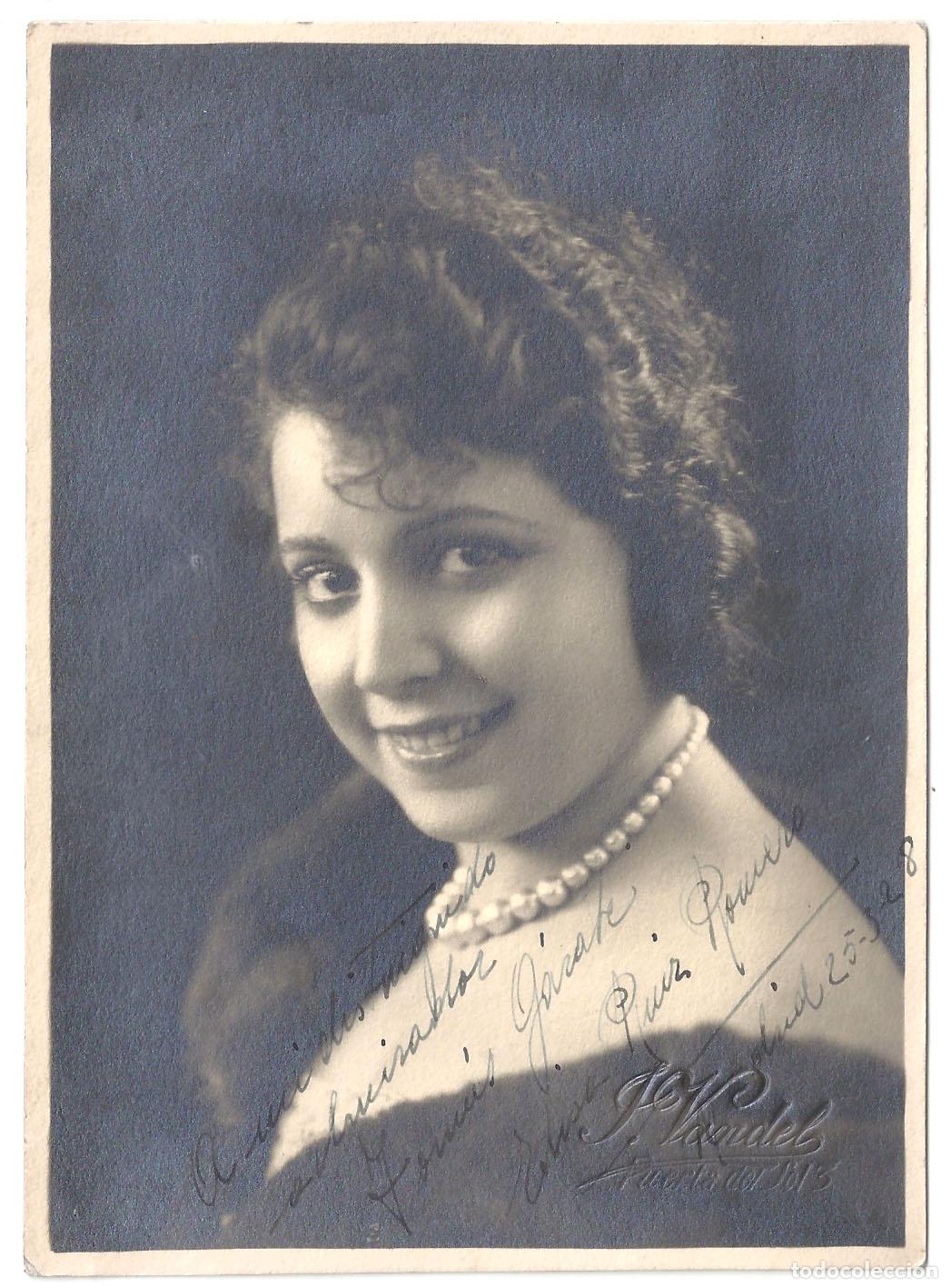 Cine: F37630 ELISA RUIZ ROMERO La Romerito AUTOGRAFO FOTO B/N ORIGINAL ESPA&Ntilde;OLA FOTOGRAFO VANDEL