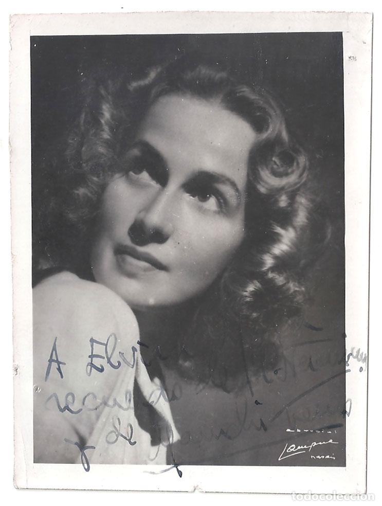 Cinema: F37638 MARUCHI FRESNO AUTOGRAFO FOTO B/N ORIGINAL ESPA&Ntilde;OLA