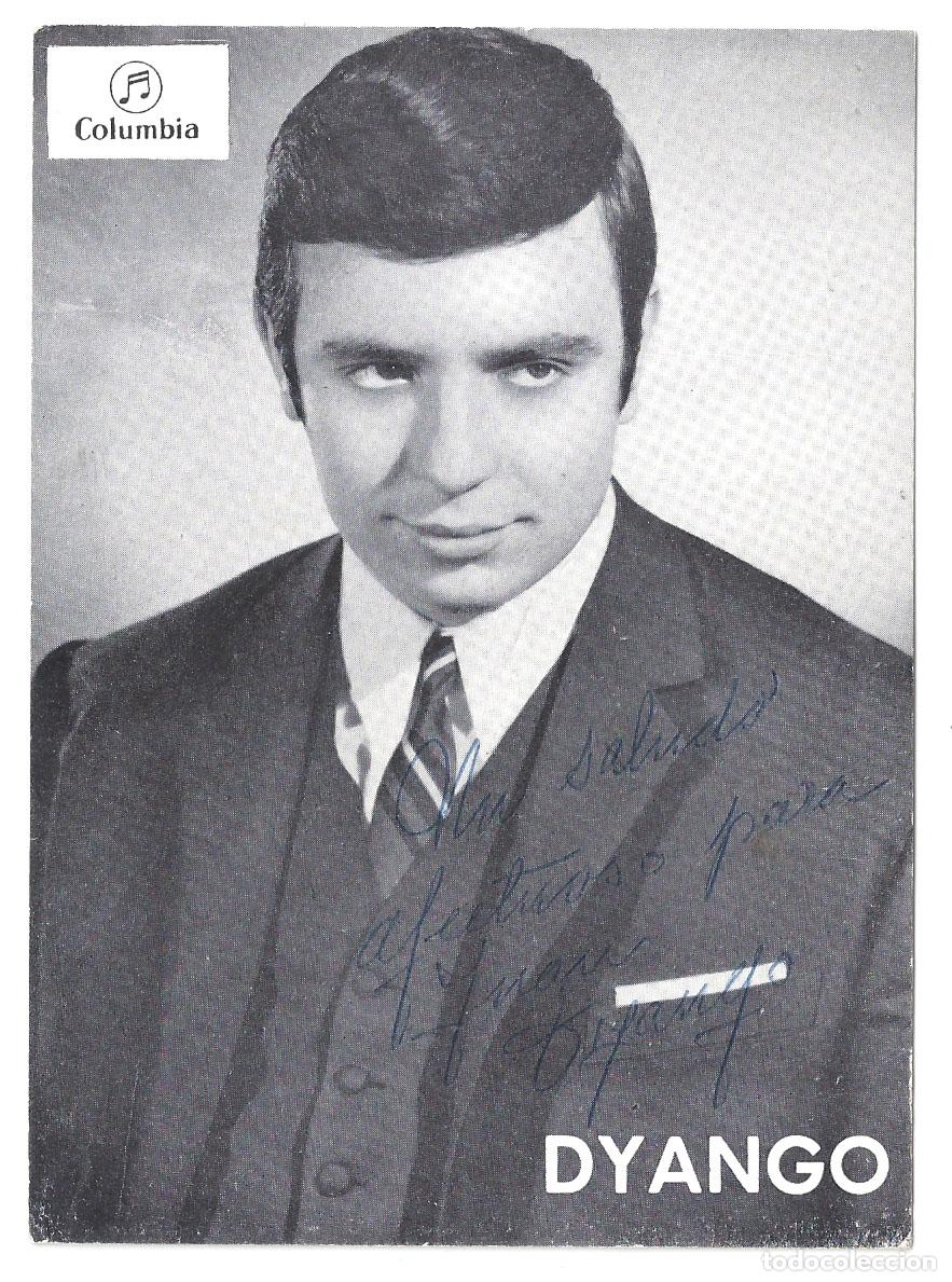 Cin&eacute;ma: F37640 DYANGO AUTOGRAFO FOTO POSTAL B/N ORIGINAL ESPA&Ntilde;OLA DISCOS COLUMBIA