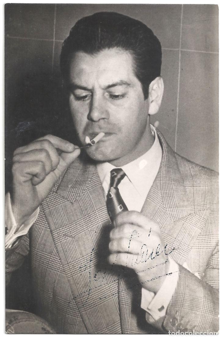 Cine: F37641 JOSE SUAREZ AUTOGRAFO FOTO POSTAL B/N ORIGINAL ESPA&Ntilde;OLA