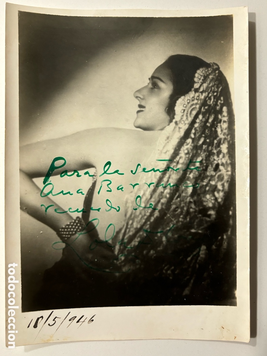 Cine: Foto original con aut&oacute;grafo de Lola Flores foto Alfonso Barcelona M