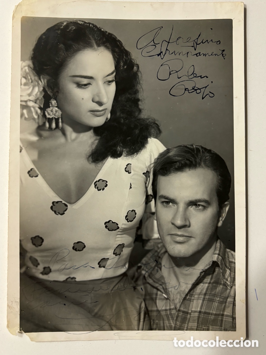 Cine: Foto original con aut&oacute;grafo de Lola Flores y Rub&eacute;n Rojo M
