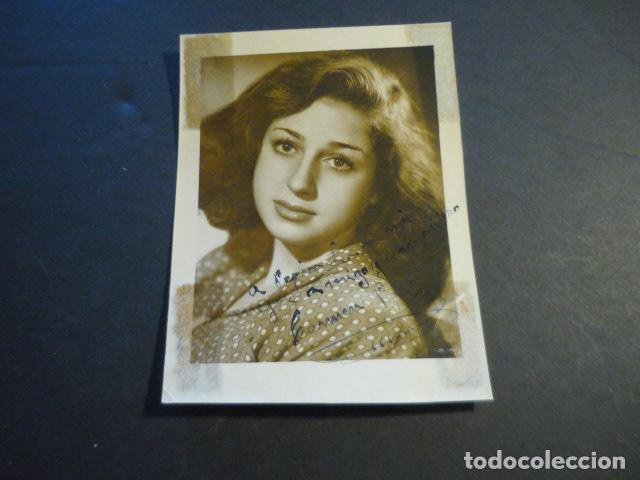 Cine: CARMEN PAZO ACTRIZ ANTIGUA FOTOGRAFIA CON FIRMA AUTOGRAFA 9 X 11 CM