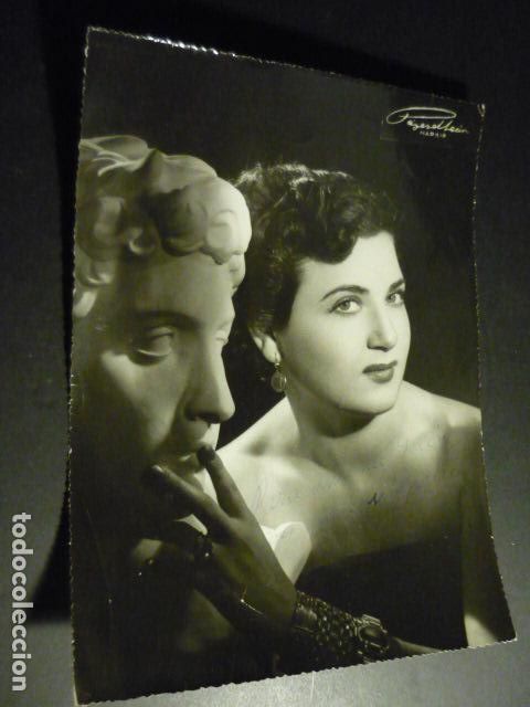 Cine: CARMEN JARE&Ntilde;O ACTRIZ VEDETTE ANTIGUA FOTOGRAFIA CON FIRMA AUTOGRAFA 17,5 X 23,5 CM