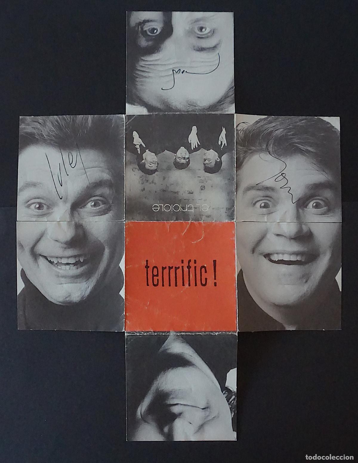 Cine: Folleto de la obra Terrific! de El Tricicle con aut&oacute;grafo de los 3 protagonistas. Ver las fotos