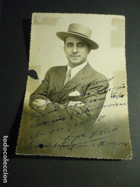 Cine: PEPE PINTO CANTAOR FLAMENCO FOTOGRAFIA CON DEDICATORIA AUTOGRAFO 11,5 X 16,5 CM